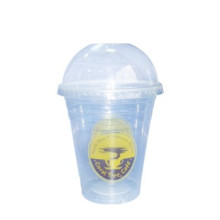 Manufacturer Drinking Beverage Coffee Beer Juice Transparent Clear Plastic Cup with Dome Flat Lid